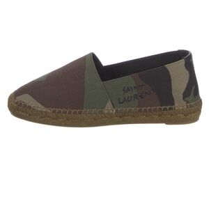 Saint Laurent Camouflage Canvas Espadrille - Green/Brown/Black